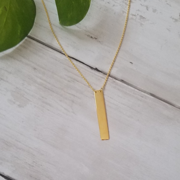 Impressions901 Jewelry - Gold Bar Engravable Necklace